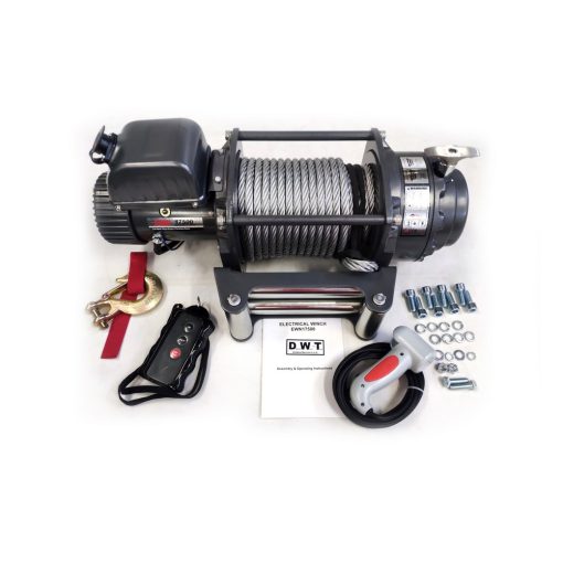 Лебедка EWN17500U-12V автомобильная 12В 17500 Lbs (7938 кг) стальной трос 26,5 м